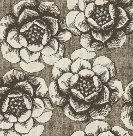 Brewster/ASP 2763-24239 Fanciful Brown Floral Wallpaper