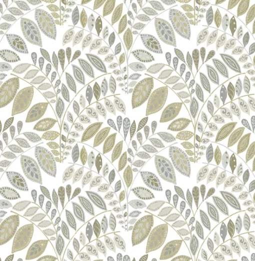 Brewster/ASP 2821-25145 Fiddlehead Grey Botanical Wallpaper