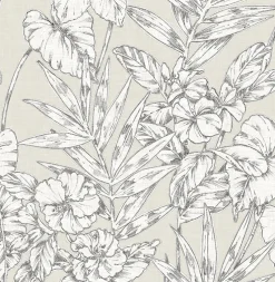 Brewster/ASP 2744-24104 Fiji Beige Floral Wallpaper
