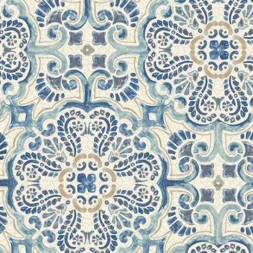 Brewster/ASP 2540-24046 Florentine Blue Tile Wallpaper