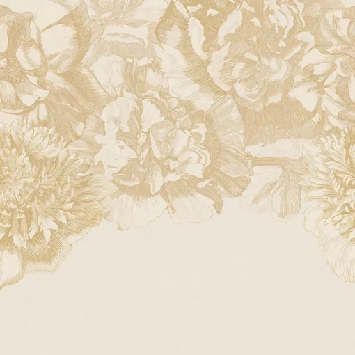 Brewster 307405 Flower Fall Gold Wall Mural