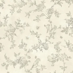Brewster 2904-02193 French Nightingale Cream Trail Wallpaper