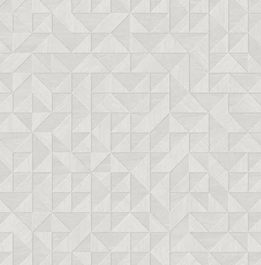 Brewster 2896-25325 Gallerie Light Grey Triangle Geometric Wallpaper