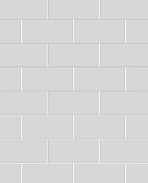Brewster 2767-23752 Galley Light Grey Subway Tile Wallpaper