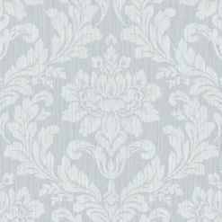 Brewster 4025-82521 Galois Light Blue Damask Wallpaper