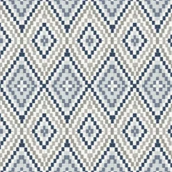 Brewster 3118-12713 Ganado Navy Geometric Ikat Wallpaper