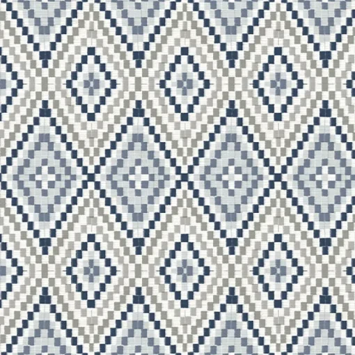 Brewster 3118-12713 Ganado Navy Geometric Ikat Wallpaper