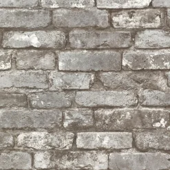 Brewster 2767-21259 Garett Grey Brick Wallpaper