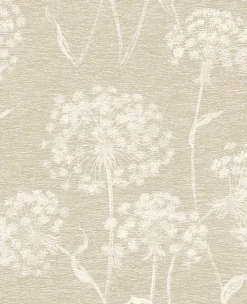 Brewster 2814-24577 Garvey Taupe Dandelion Wallpaper