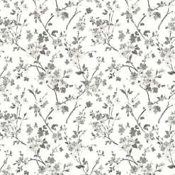 Brewster 3122-10920 Glinda Black Floral Trail Wallpaper