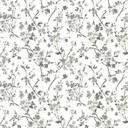 Brewster 3122-10920 Glinda Black Floral Trail Wallpaper