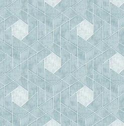 Brewster/ASP 2964-25904 Granada Aqua Geometric Wallpaper