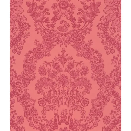 Brewster 375044 Grillig Red Damask Wallpaper