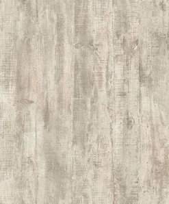 Brewster 4020-68307 Huck Khaki Weathered Wood Plank Wallpaper