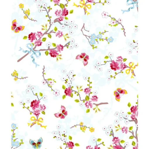 Brewster 375070 Ilse Silver Cherry Blossom Wallpaper