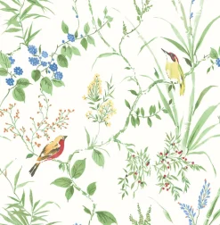 Brewster 3117-24173 Imperial Garden Multicolor Botanical Wallpaper