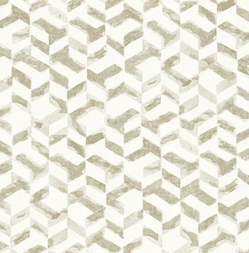 Brewster/ASP 2902-25500 Instep Champagne Abstract Geometric Wallpaper