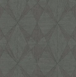 Brewster/ASP 2908-25334 Intrinsic Dark Grey Geometric Wood Wallpaper