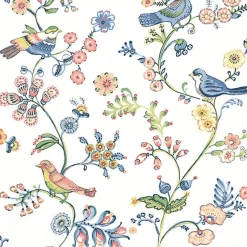 Brewster 3122-10801 Jinjur Multicolor Bird Trail Wallpaper