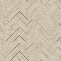 Brewster 3123-10105 Kaliko Taupe Wood Herringbone Wallpaper