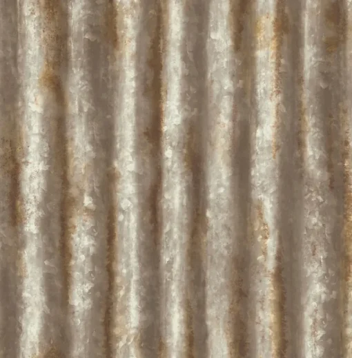 Brewster/ASP 2922-22334 Kirkland Rust Corrugated Metal Wallpaper