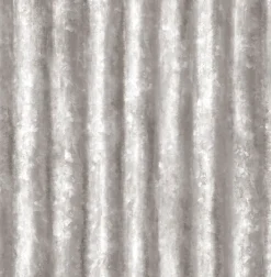 Brewster/ASP 2922-22336 Kirkland Silver Corrugated Metal Wallpaper