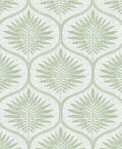 Brewster/ASP 2861-25719 Laurel Light Green Ogee Wallpaper