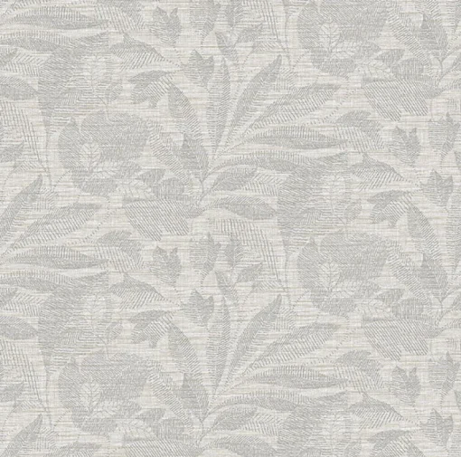 Brewster/ASP 2971-86152 Lei Silver Etched Leaves Wallpaper