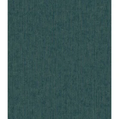 Brewster 307321 Leonardo Teal Flock Stripe Wallpaper