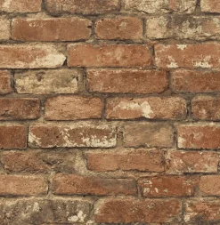 Brewster 2767-20097 Libra Red Brick Texture Wallpaper