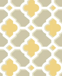 Brewster/ASP 2744-24124 Lido Mustard Quatrefoil Wallpaper