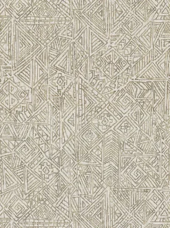 Brewster 391523 Longmont Bone Global Geometric Wallpaper