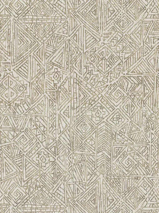 Brewster 391523 Longmont Bone Global Geometric Wallpaper