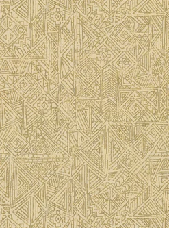Brewster 391522 Longmont Gold Global Geometric Wallpaper