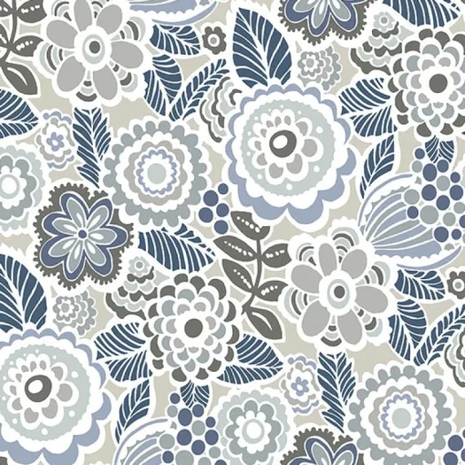 Brewster/ASP 2903-25864 Lucy Grey Floral Wallpaper