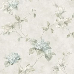 Brewster 3123-76306 Magnolia Light Blue Hydrangea Trail Wallpaper