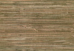 Brewster 4018-0017 Mai Khaki Grasscloth Wallpaper