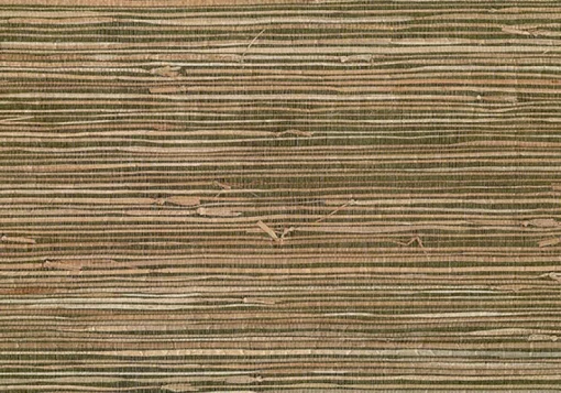 Brewster 4018-0017 Mai Khaki Grasscloth Wallpaper