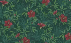 Brewster 4044-38028-1 Malecon Green Floral Wallpaper