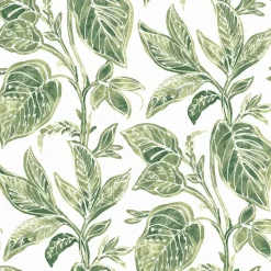 Brewster 3120-13621 Mangrove Green Botanical Wallpaper