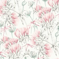 Brewster/ASP 2973-90405 Mariell Pink Dragonfly Wallpaper