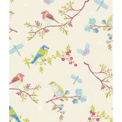 Brewster 375080 Marit Cream Bird Wallpaper
