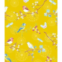 Brewster 375083 Marit Mustard Bird Wallpaper