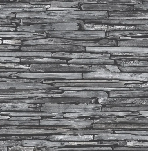 Brewster/ASP 2922-22352 McGuire Grey Stacked Slate Wallpaper