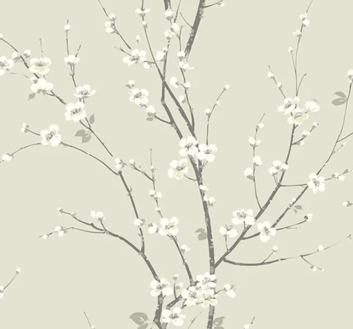 Brewster/ASP 2927-81805 Monterey Ivory Floral Branch Wallpaper