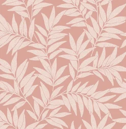 Brewster/ASP 2970-26121 Morris Pink Leaf Wallpaper