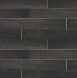 Brewster 2767-23820 Nika Black Sleek Wood Wallpaper