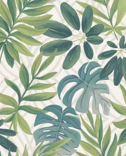 Brewster 2904-24200 Nocturnum Green Leaves Wallpaper