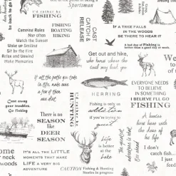 Brewster 3118-01475 North Hills Black Camping Quotes Wallpaper