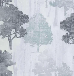 Brewster 2766-95577 Opuntia Silver Tree Silhouettes Wallpaper